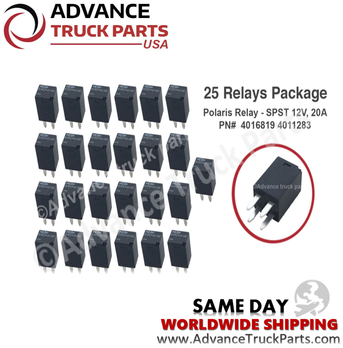 25x Song Chuan 303-1AH-C-R1-U01-12VDC | Micro Relay | Advance Truck Parts
