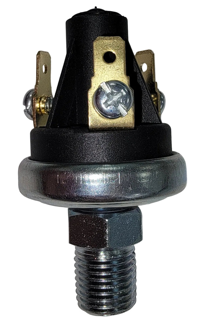 Advance Truck Parts USA W021295 air brake pressure switch showing a clean studio view of the threaded fitting, metal housing, and screw terminals on a plain white background