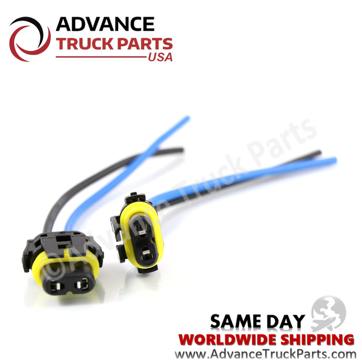 Advance Truck Parts (9006) HB4 Harness Pigtail bulb connector (2pcs)