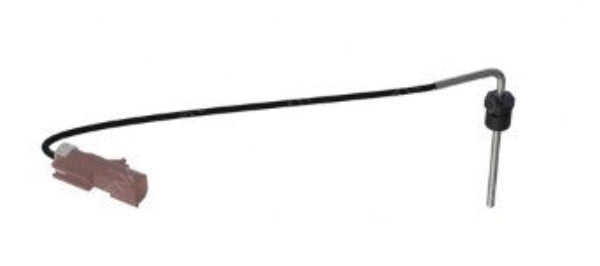 Advance Truck Parts USA A6805402217 Detroit Diesel exhaust gas temperature sensor showcasing the right-angle metal sensing probe, black wire harness, and brown 2-pin connector