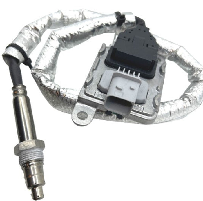 Advance Truck Parts USA 4326870 inlet nitrogen oxide sensor featuring a control module, insulated harness, and threaded probe on a plain background