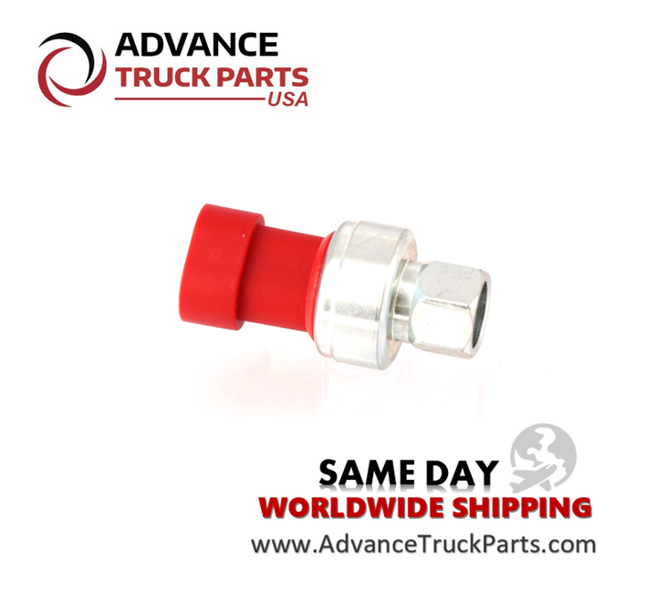 Advance Truck Parts USA branded studio horizontal profile view displaying the metric female M10-1.25 threaded fitting and body design