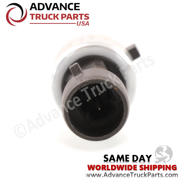 Advance Truck Parts USA branded studio close-up view highlighting the electrical connector pin layout of the  pressure switch