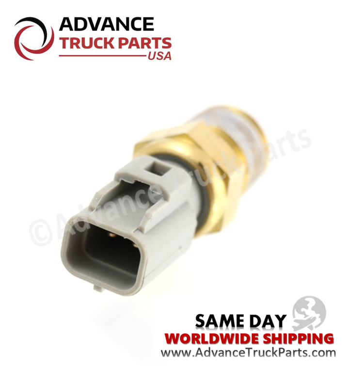 Advance Truck Parts USA branded studio view displaying the 2-pin connector housing of the International oil temperature sensor