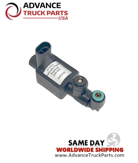 ATP branded studio angled view showcasing the pneumatic ports and electrical connector of the G90-6047 solenoid valve