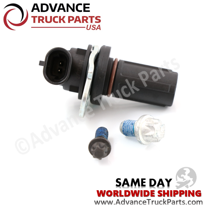 Advance Truck Parts USA branded studio complete kit view displaying the speed sensor alongside its matching mounting screws with threadlocker