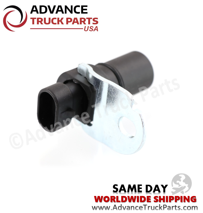 Advance Truck Parts USA branded studio angled view highlighting the electrical connector and mounting bracket of the 4921599 camshaft position sensor