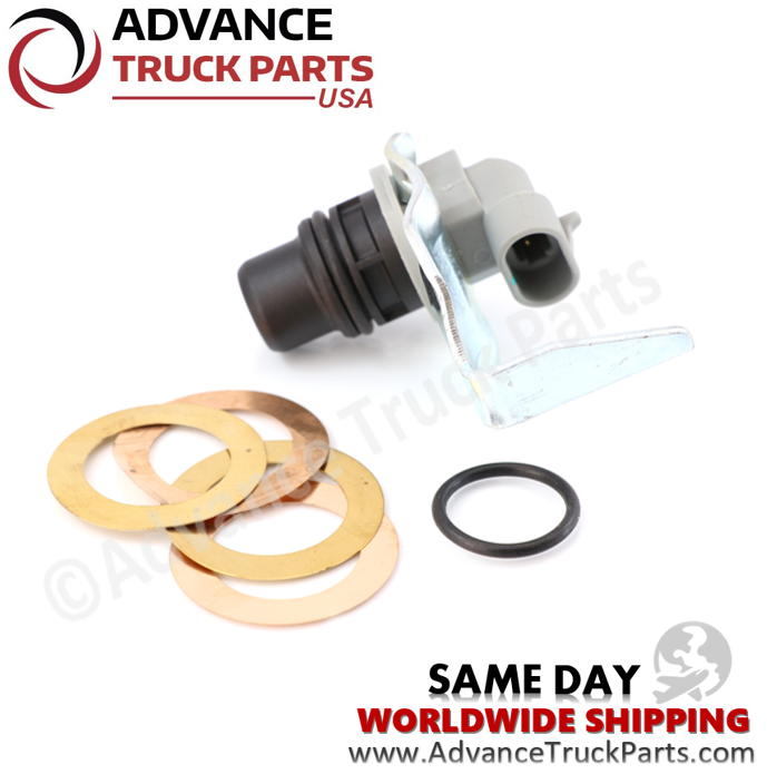 Advance Truck Parts USA branded studio front perspective highlighting the connector and bracket of the camshaft sensor