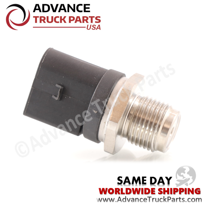 Advance Truck Parts USA high pressure sensor showing part number and markings on the black housing