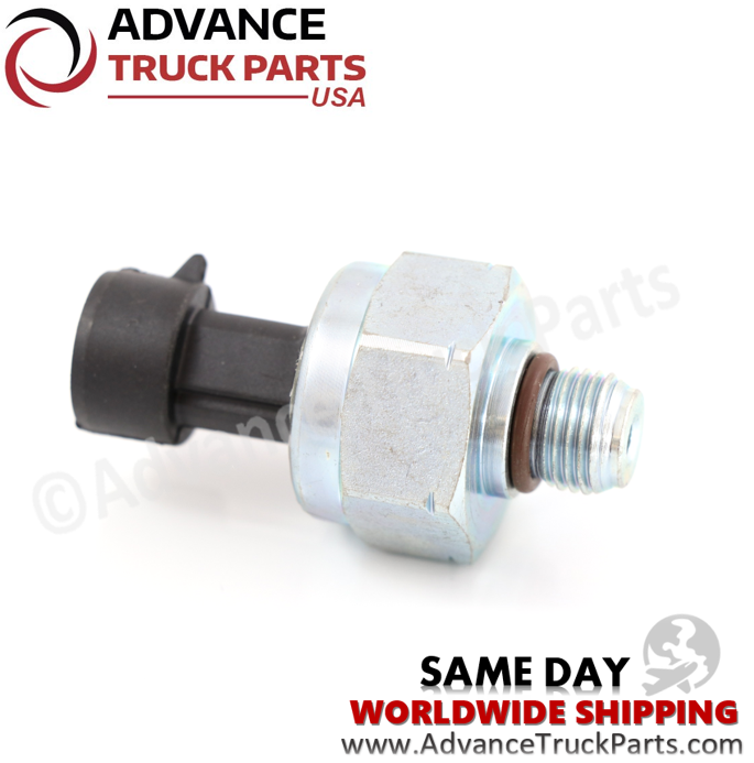 Advance Truck Parts USA branded studio full assembly view of the injection control pressure sensor with O-ring seal