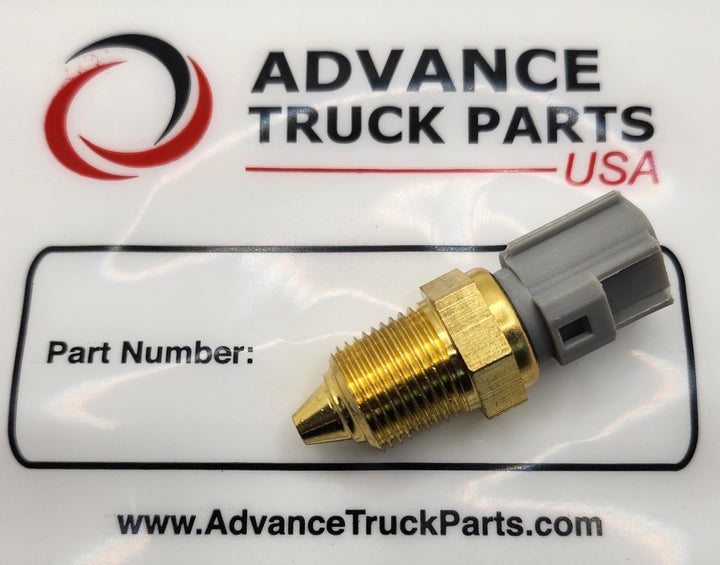 Advance Truck Parts USA temperature sensor showing a studio top-down view resting 