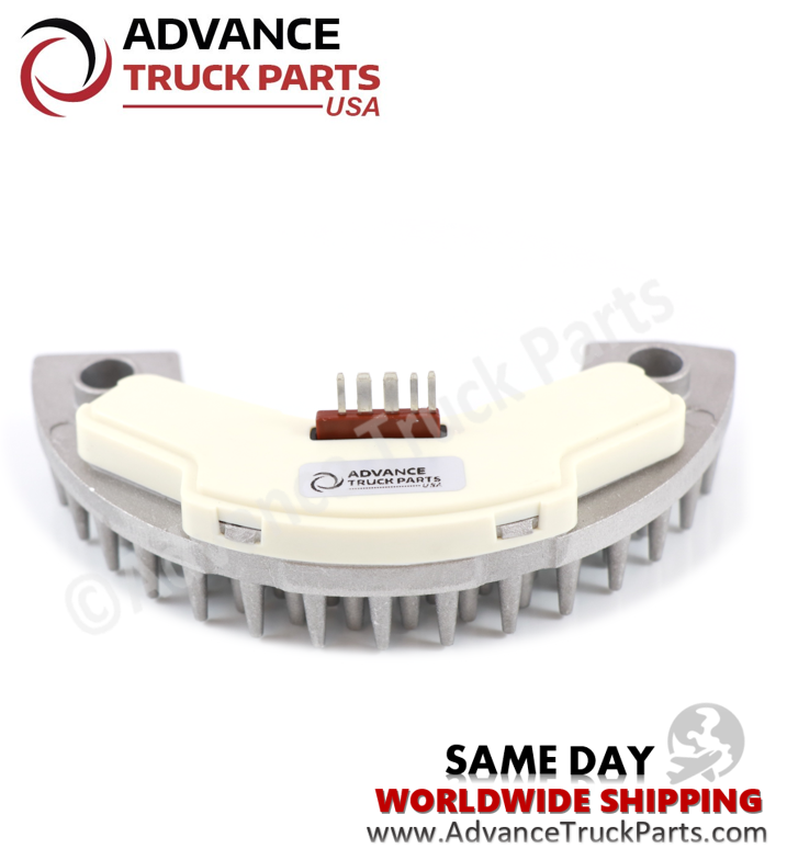 Advance Truck Parts USA Navistar resistor displaying a front-facing studio view focusing on the branded label and pin layout
