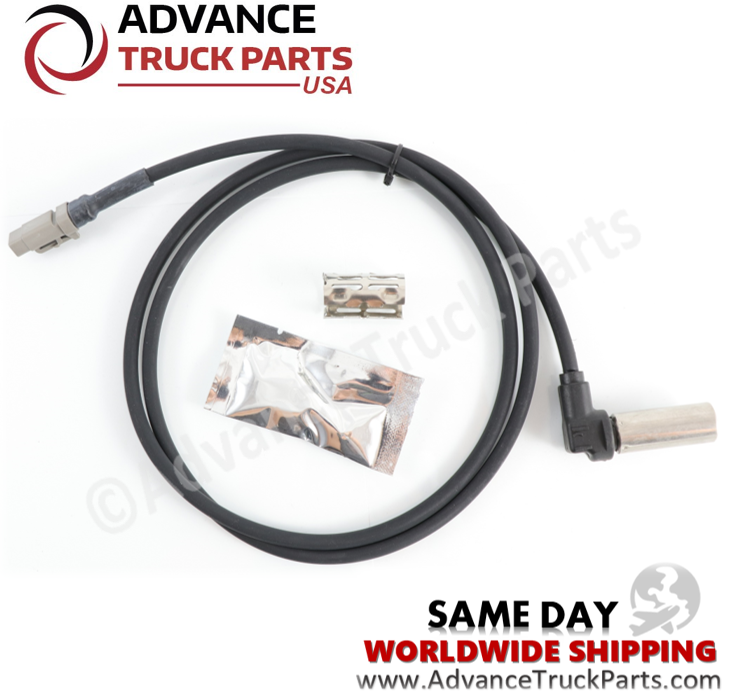 Advance Truck Parts USA right angle ABS sensor kit displaying an overhead studio view of the complete kit components
