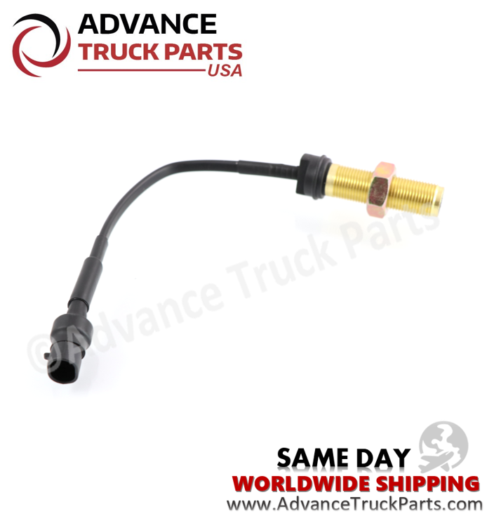 Advance Truck Parts USA branded studio reverse perspective highlighting the connector end and threaded probe of the sensor