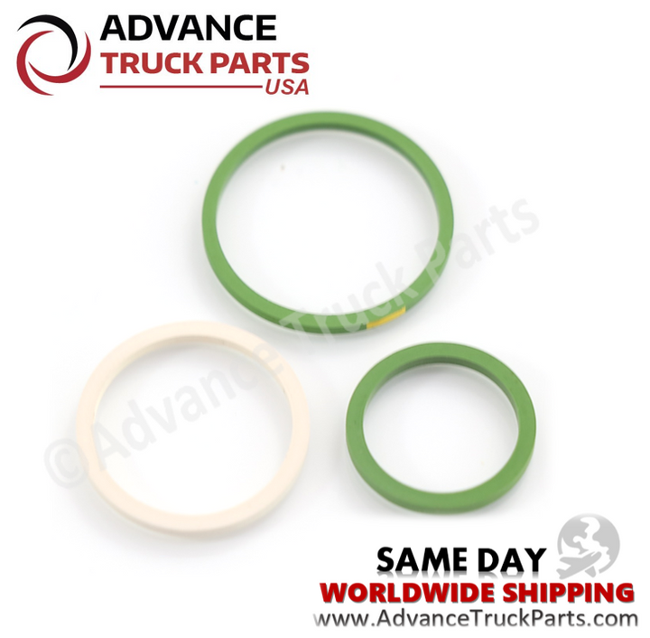 Advance Truck Parts USA branded studio top view of the W072136 Jake Brake solenoid valve O-ring service kit