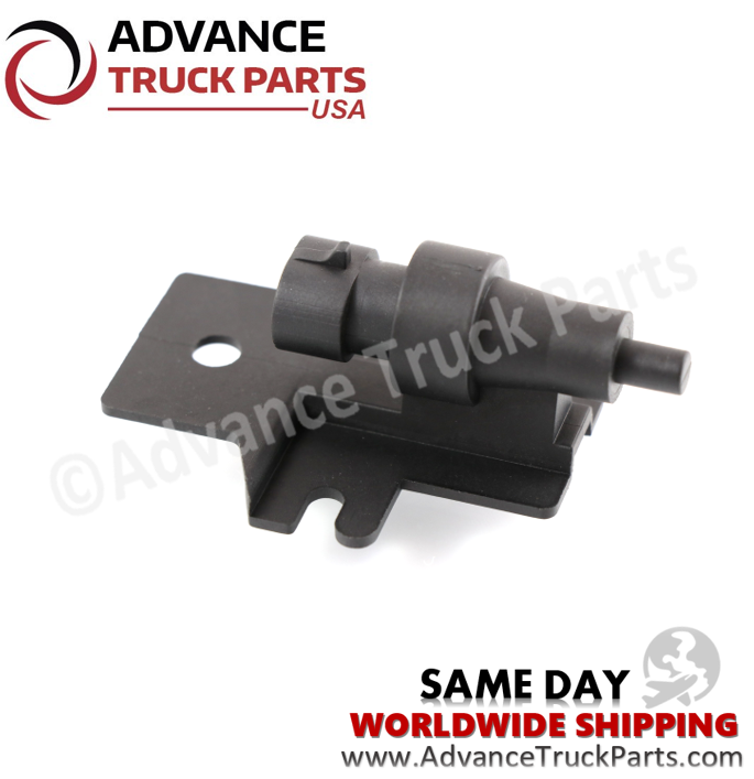 Advance Truck Parts USA Side profile of the 06-95538-000 outside air temperature sensor with bracket