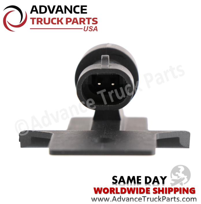 Advance Truck Parts USA Close-up view of the 2-pin oval connector on the Advance Truck Parts ambient temperature sensor