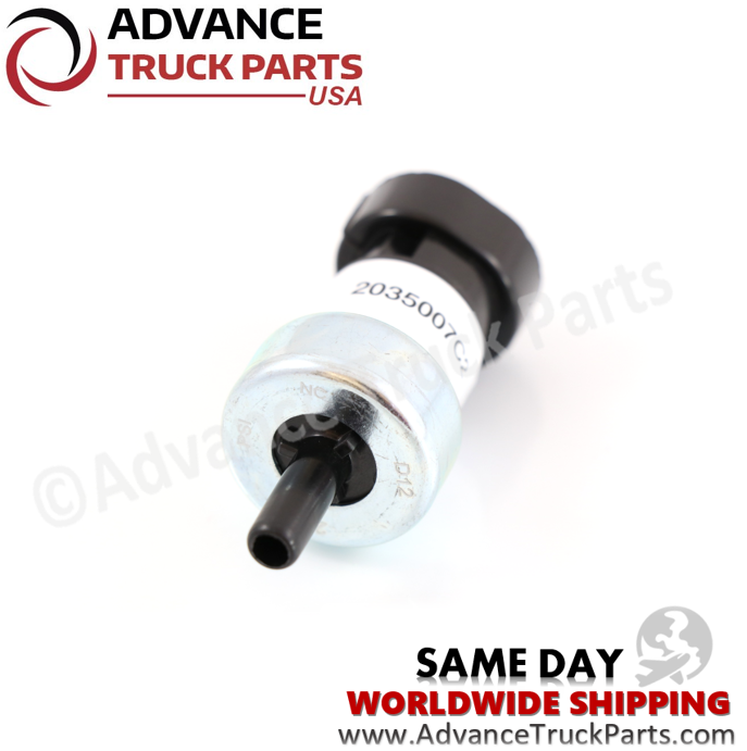 Advance Truck Parts USA International parking brake light switch body and port detail view