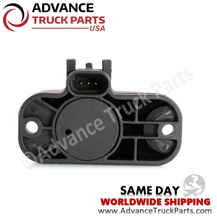 Advance Truck Parts USA branded studio view showing the 3-pin electrical connector port on the back of the 23522322 turbo boost pressure sensor