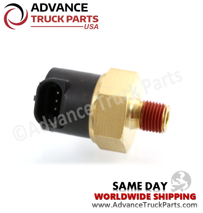 Advance Truck Parts USA branded studio angled view of the 23532797 3-pin oil pressure sensor