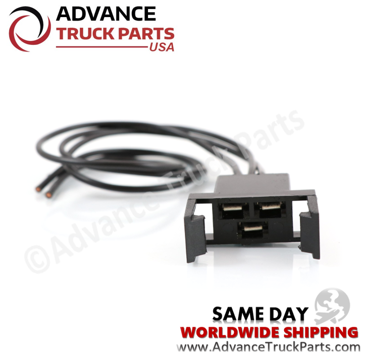 Advance Truck Parts USA front-facing perspective displaying the three metal terminal contact slots inside the black connector block