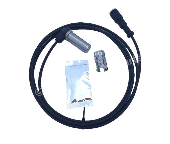 Advance Truck Parts right angle anti-lock brake system sensor kit showing a studio flat-lay overview on a branded background
