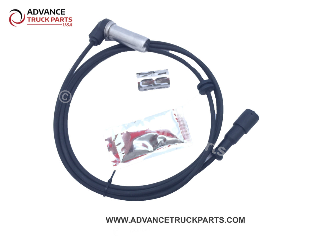 Advance Truck Parts USA right angle ABS sensor kit showing the complete packaged components layout 