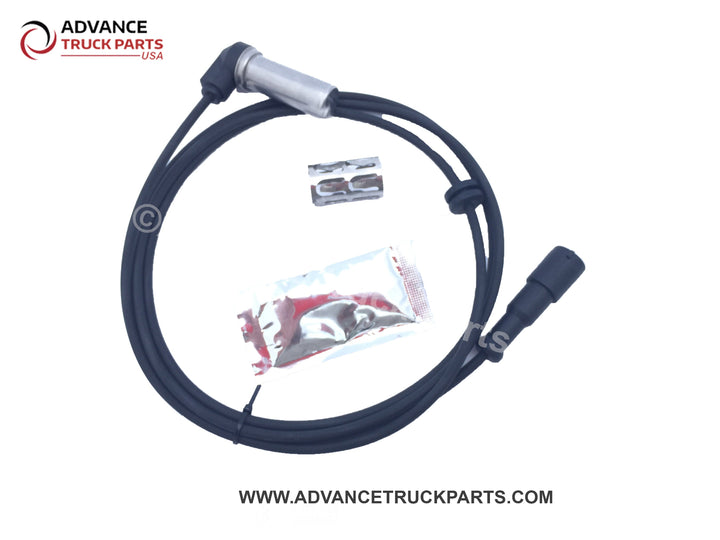 Advance Truck Parts USA right angle ABS sensor kit showing the complete packaged components layout 