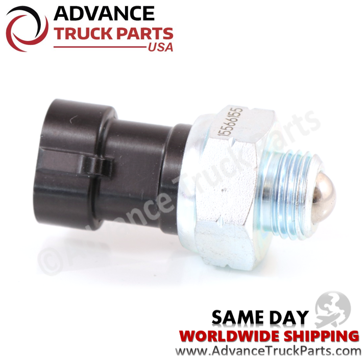 Advance Truck Parts USA branded studio horizontal view showcasing the metal hex fitting and thread details of the back-up lamp switch