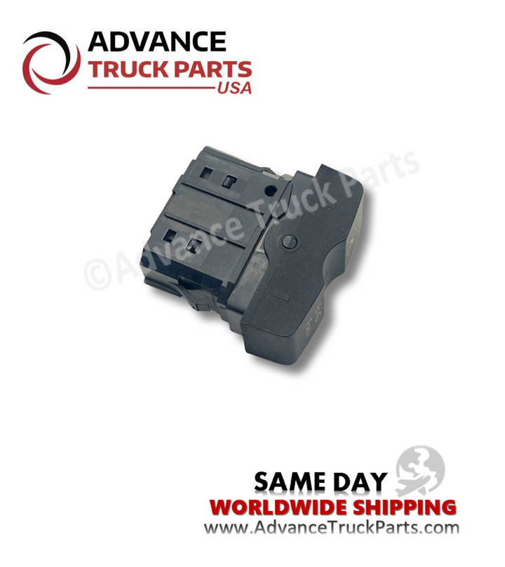 Advance Truck Parts USA branded studio side perspective view of the Freightliner fan switch