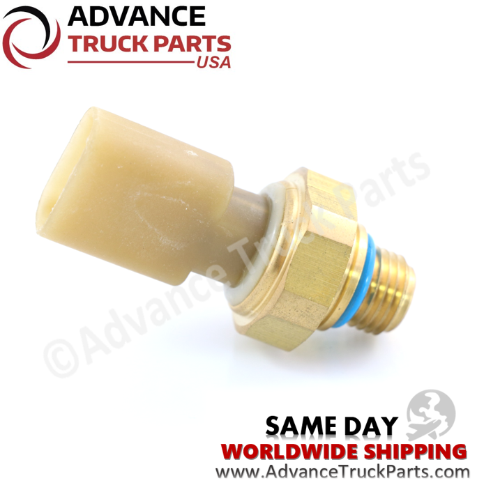 Advance Truck Parts USA Cummins engine pressure sensor displaying an angled studio perspective of the sensor assembly