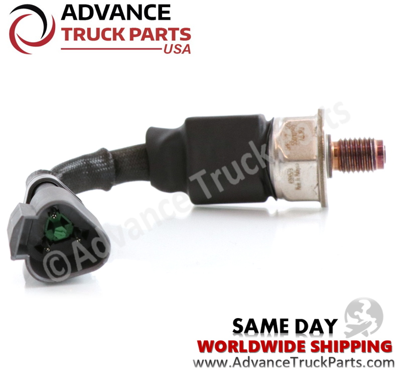 Advance Truck Parts USA fuel pressure sensor showing the 3-pin triangular electrical connector