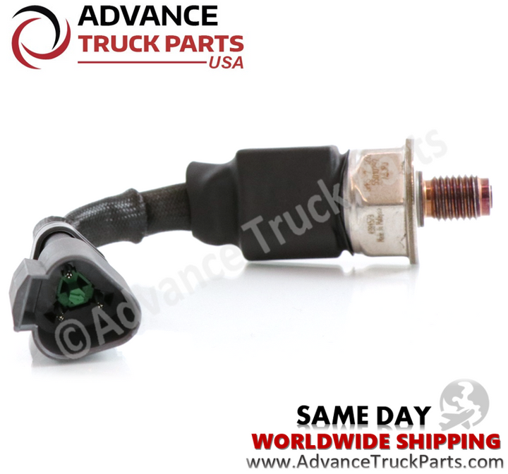 Advance Truck Parts USA fuel pressure sensor showing the 3-pin triangular electrical connector