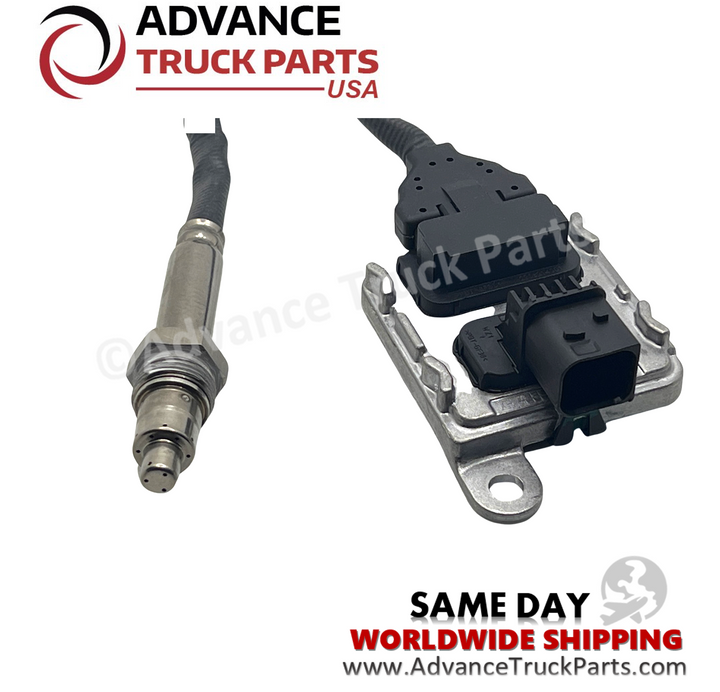Advance Truck Parts USA branded studio split view showing the sensor tip and electronic control module unit of the DDE kit