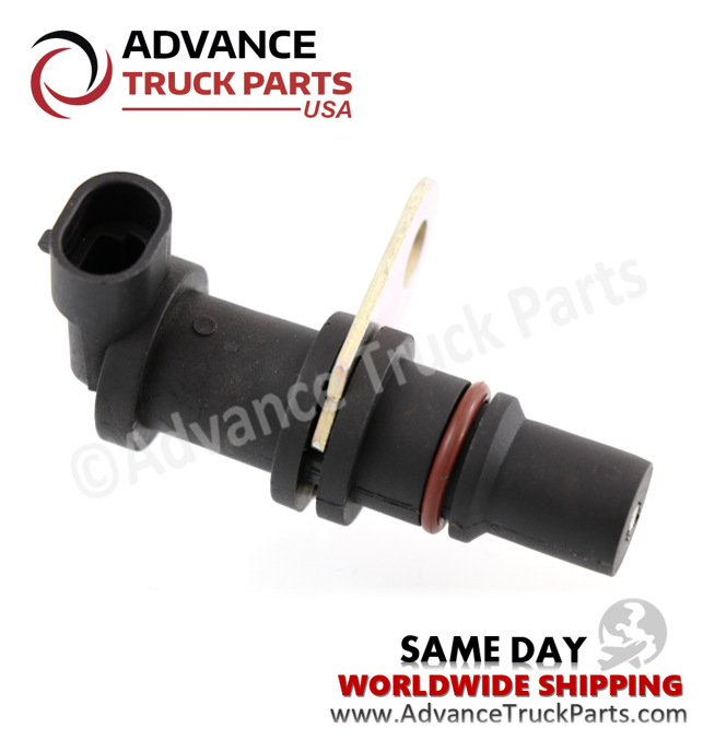 Advance Truck Parts USA branded studio horizontal profile view of the heavy-duty crankshaft position sensor