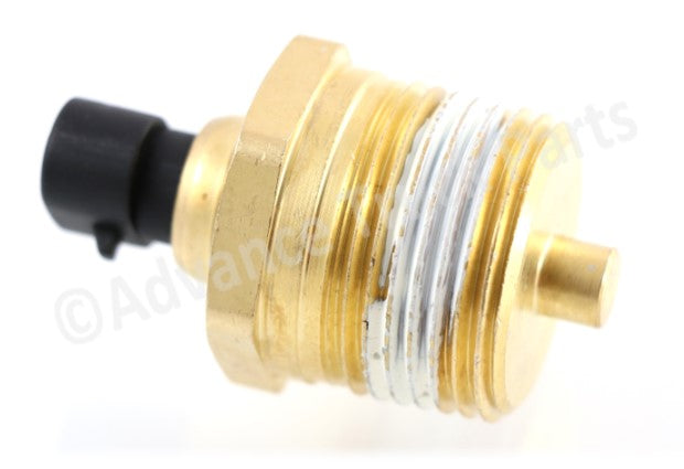 Advance Truck Parts USA Detroit Diesel water temperature sensor displaying a horizontal studio profile highlighting the threaded fitting on a branded background