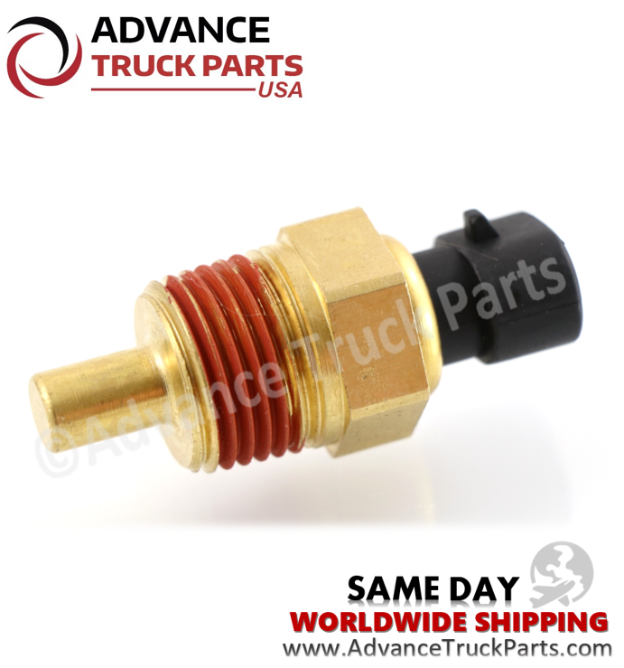 Advance Truck Parts USA profile view displaying the proportional layout of the immersion probe, threaded shaft, hex body, and connector plug