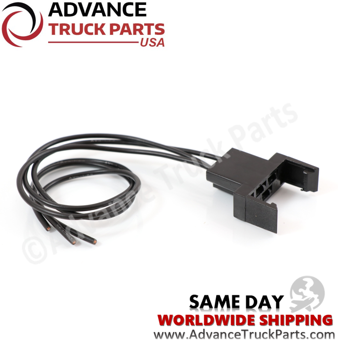 Advance Truck Parts USA three-quarter angled presentation highlighting the coiled lead wires, mounting clip brackets, and connection profile