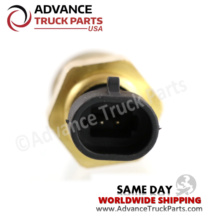 Advance Truck Parts USA Freightliner temperature sender close-up view highlighting the 2-pin electrical connector receptacle