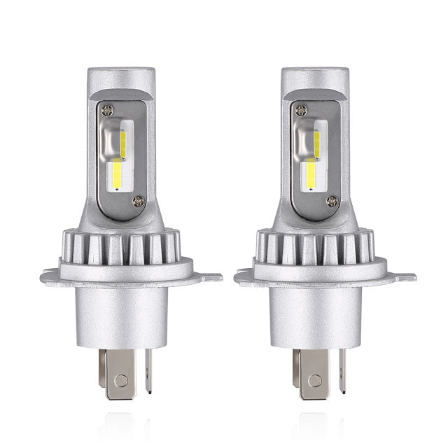 Advance Truck Parts USA Brightest H4 HL LED headlight bulb pair by WSI Electronics featuring integrated cooling fins and dual diode chips
