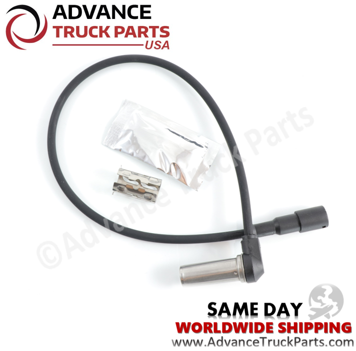 ATP Haldex replacement ABS sensor kit showcasing an angled studio perspective of the sensor sensor head and wiring harness on a branded background