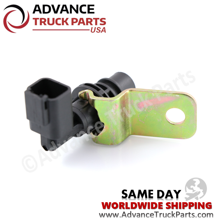 Advance Truck Parts USA branded studio overview showcasing the complete replacement camshaft position sensor kit for Caterpillar applications