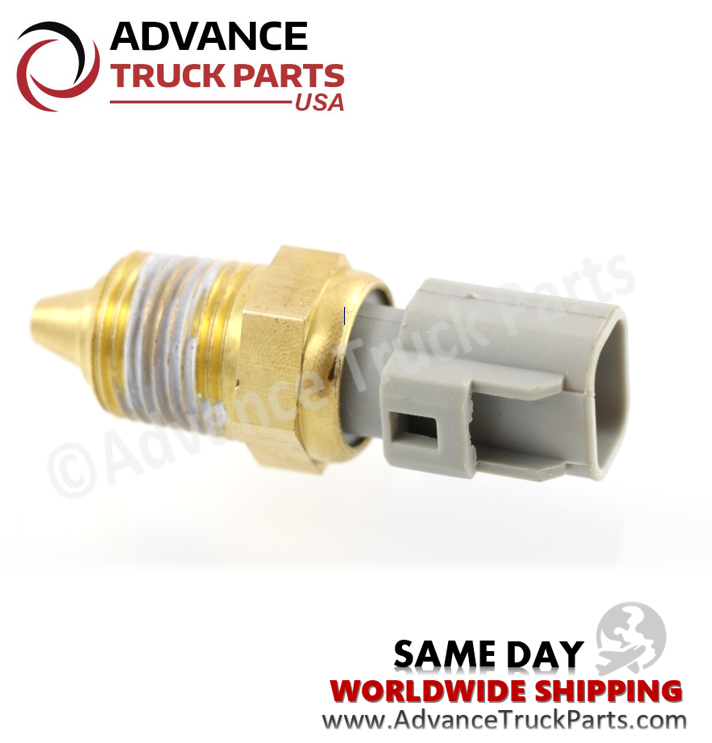 Advance Truck Parts USA branded studio angled overview of the heavy-duty oil temperature sensor for International trucks