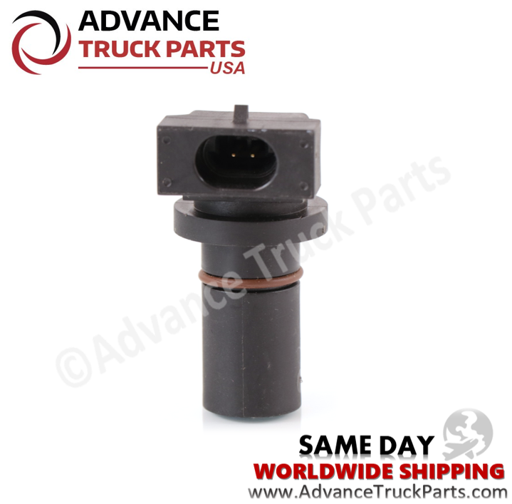 Advance Truck Parts USA heavy duty speed sensor displaying a front-facing studio view of the connector terminal pins and housing