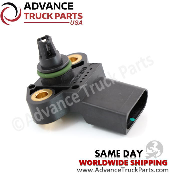 Advance Truck Parts USA branded studio top left side perspective of the heavy-duty turbocharger boost pressure sensor for commercial applications