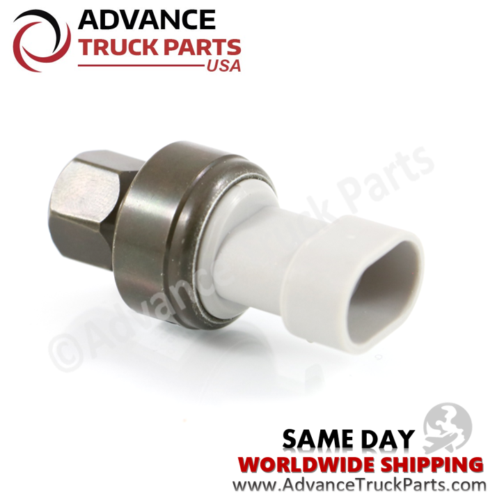 Advance Truck Parts USA branded studio angled view showcasing the R134a refrigerant fan override high pressure switch