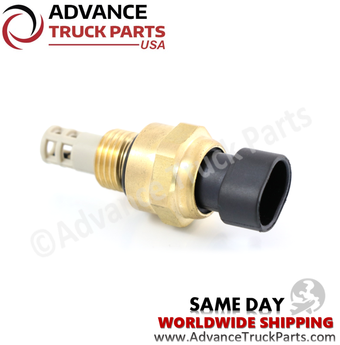 Advance Truck Parts USA Intake air temperature sensor angled perspective showing hex adjustment shoulder and molded connector base