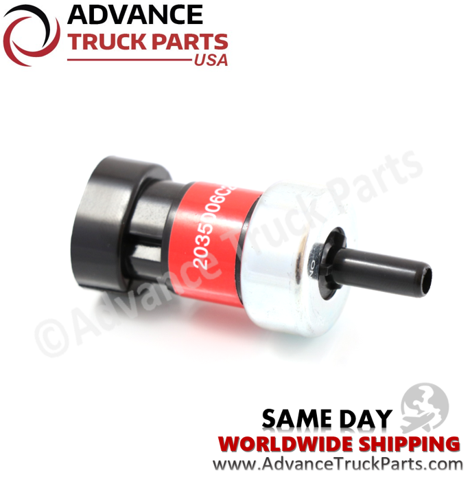 Advance Truck Parts USA International and Navistar air brake pressure switch displaying a horizontal studio profile 
