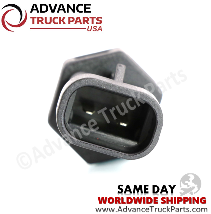 Advance Truck Parts USA branded studio close-up view highlighting the electrical connector terminal pins of the International coolant level probe