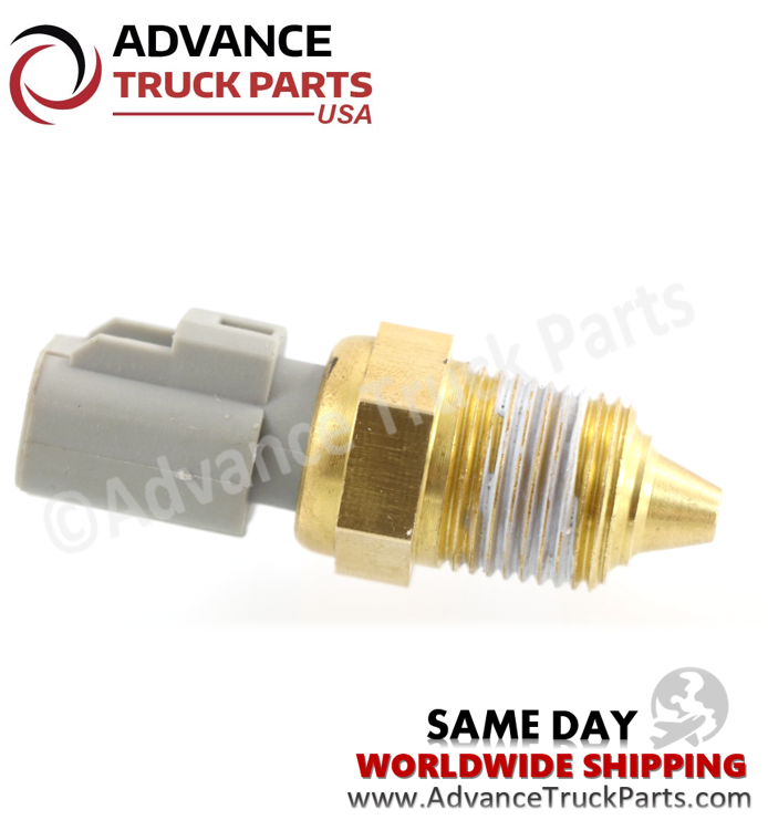 Advance Truck Parts USA branded studio profile view of the temperature sensor showing its complete body structure